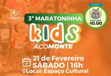 Acomonte promove 3ª Maratoninha Kids com inscrições abertas