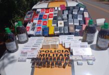 Operação na MG-190 apreende celulares, anabolizantes e perfumes contrabandeados; três são presos