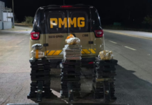 Motorista foge e abandona carro com 102 barras de maconha na BR-146