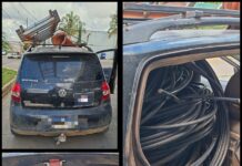 Polícia Militar age com rapidez e recupera 300 kg de cabos furtados durante operação em Coromandel e região