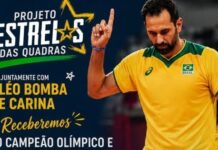 Projeto Estrelas das Quadras recebe Maurício do Vôlei em noite especial no Ginásio do Camilão