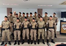 46º BPM recebe 14 novos militares do cursso de formação de Soldados da 10ª RPM