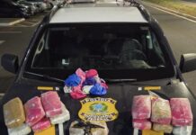 PRF apreende 13 tabletes de cocaína escondidos em tanque de combustível na BR-262