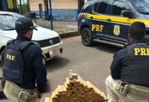 Motorista foge de abordagem da PRF na BR-365, com 94 tabletes de maconha
